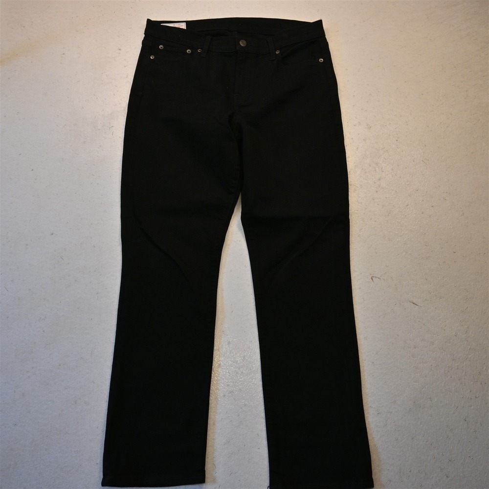 Gap 14 Mid Rise Classic Straight Black Stretch Denim Womens Jeans